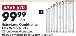 Princess Auto Extra-Long Combination Flex Wrench Sets offer