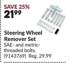 Princess Auto Steering Wheel Remover Set offer
