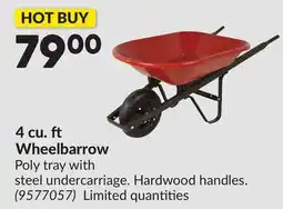 Princess Auto 4 cu. ft Wheelbarrow offer