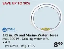 Princess Auto 1/2 in. RV and Marine Water Hoses offer