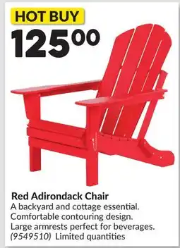 Princess Auto Red Adirondack Chair offer