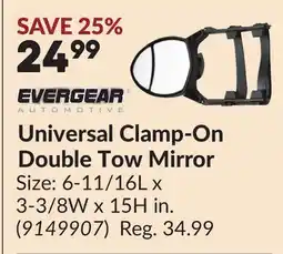 Princess Auto EVERGEAR Universal Clamp-On Double Tow Mirror offer