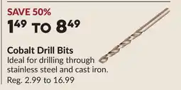 Princess Auto Cobalt Drill Bits offer