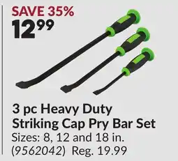 Princess Auto 3 pc Heavy Duty Striking Cap Pry Bar Set offer