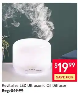 Kitchen Stuff Plus Revitalize LED Ultrasonic Oil Diffuser offer