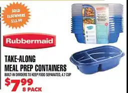 Len's Mill Stores RUBBERMAID TAKE-ALONG MEAL PREP CONTAINERS offer