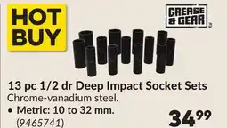 Princess Auto 13 pc 1/2 dr Deep Impact Socket Sets offer