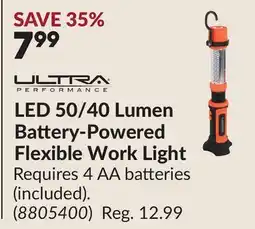 Princess Auto LED 50/40 Lumen Battery-Powered Flexible Work Light offer