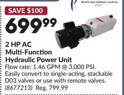 Princess Auto 2 HP AC Multi-Function Hydraulic Power Unit offer