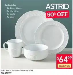 Kitchen Stuff Plus 16 Pc. Astrid Porcelain Dinnerware Set offer