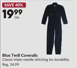 Princess Auto Blue Twill Coveralls offer