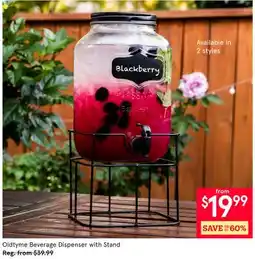 Kitchen Stuff Plus Oldtyme Beverage Dispenser with Stand offer