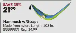 Princess Auto Hammock w/Straps offer