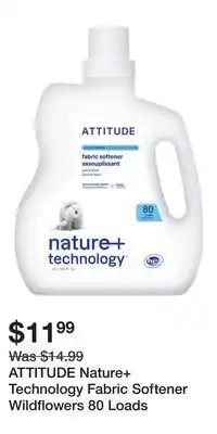 Well ATTITUDE Nature+ Technology Fabric Softener Wildflowers 80 Loads offer