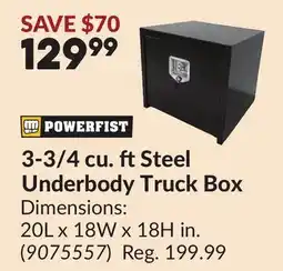 Princess Auto 3-3/4 cu. ft Steel Underbody Truck Box offer