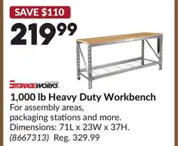 Princess Auto 1,000 lb Heavy Duty Workbench offer