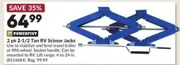 Princess Auto 2 pk 2-1/2 Ton RV Scissor Jacks offer
