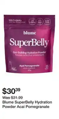 Well Blume SuperBelly Hydration Powder Acai Pomegranate offer