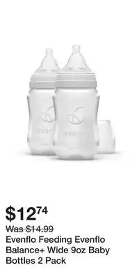 Well Evenflo Feeding Evenflo Balance+ Wide 9oz Baby Bottles 2 Pack offer