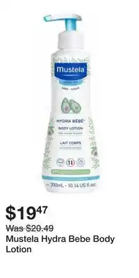 Well Mustela Hydra Bebe Body Lotion offer