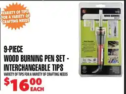 Len's Mill Stores 9-Piece Wood Burning Pen Set - Interchangeable Tips offer