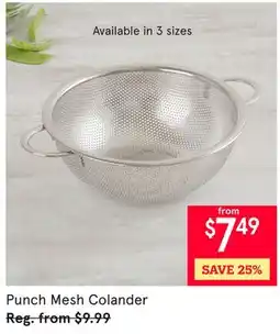Kitchen Stuff Plus Punch Mesh Colander offer