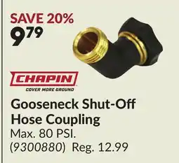 Princess Auto Gooseneck Shut-Off Hose Coupling offer
