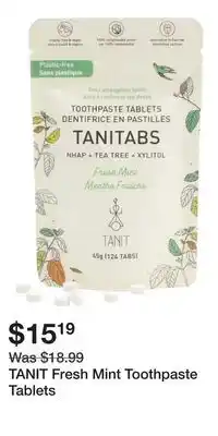 Well TANIT Fresh Mint Toothpaste Tablets offer