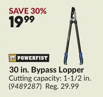 Princess Auto 30 in. Bypass Lopper offer