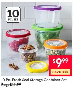 Kitchen Stuff Plus 10 Pc. Fresh Seal Storage Container Set offer