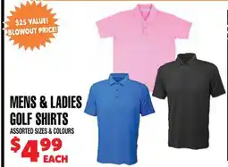 Len's Mill Stores MENS & LADIES GOLF SHIRTS offer
