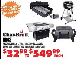 Len's Mill Stores Char-Broil BBQS offer