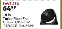 Princess Auto 18 in. Turbo Floor Fan offer