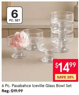 Kitchen Stuff Plus 6 Pc. Pasabahce Iceville Glass Bowl Set offer