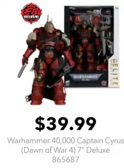 GameStop Warhammer 40,000 Captain Cyrus offer