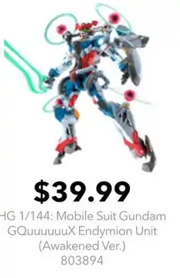 GameStop HG 1/144: Mobile Suit Gundam GQuuuuuuX Endymion Unit offer