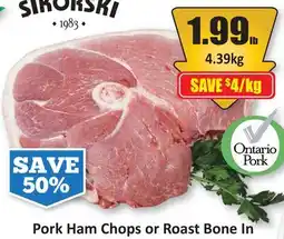 Starsky Pork Ham Chops or Roast Bone In offer