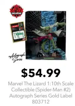 GameStop Marvel The Lizard 1:10th Scale Collectible (Spider-Man #2) Autograph Series Gold Label offer