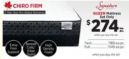 Surplus Furniture Chiro Firm Queen Mattress Set offer