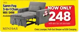 Surplus Furniture Saren Fog 3-In-1 Chair offer
