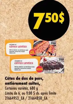 Wholesale Club CÔTES DE DOS DE PORC, ENTIÈREMENT CUITES offer