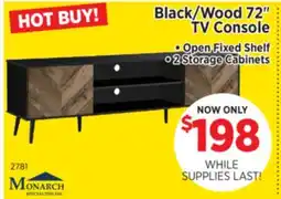 Surplus Furniture Black/Wood 72 TV Console offer