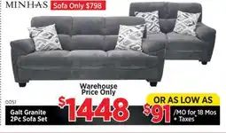Surplus Furniture Galt Granite Sofa & Loveseat offer