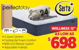 Surplus Furniture Serta Perfect Day Wellness Eurotop 12 Mattress In-A-Box offer
