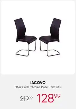 Meubles RD Iacovo - Chairs with Chrome Base (Set of 2) - Black offer