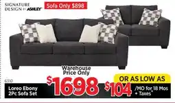 Surplus Furniture Loreo Ebony Sofa & Loveseat offer