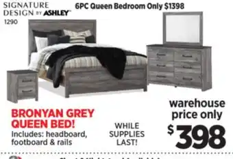 Surplus Furniture Bronyan Grey Queen Bed offer