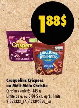 Wholesale Club CRAQUELINS CRISPERS OU MÉLI-MÉLO CHRISTIE offer