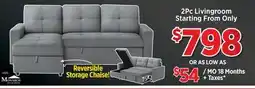 Surplus Furniture Stone Grey 2Pc Lounger with Storage offer