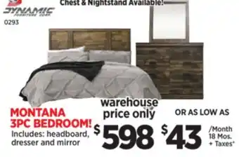 Surplus Furniture Montana 3-Piece Queen Bedroom Set offer